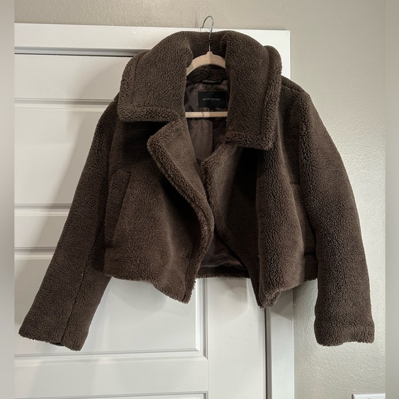 Banana Republic Chocolate Sherpa Jacket Size XS - Picture 1 of 2